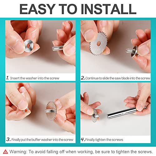 LitKiwi PVC Pipe Inside Cutter(4Pcs Saw Blades) with 1/4" Hex Shank,Plumbing Inside Cutter Internal Plastic ABS Pipe Cutter,1-1/4" & 1-3/4" Or Larger Diameter
