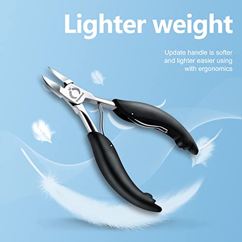 Toe Nail Clipper for Ingrown or Thick Toenails,Toenails Trimmer and Professional Podiatrist Toenail Nipper for Seniors with Surgical Stainless Steel Surper Sharp Blades Lighter Soft Handle