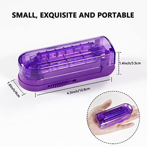 Multiple Pill Splitter, Adjustable Pill Cutter, Stainless Steel Cutting Blade & Blade Guard, with Accurate Pill Alignment, for Cutting Small Pills or Large Pills in Half (Purple)