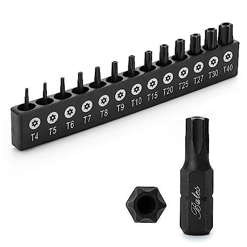 Bates Tamper Proof Torx Bit Set, 13 Pieces