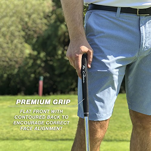 GoSports Classic Golf Putter, Choose Between 2 Way or Blade Putter - 35" Length with Premium Grip, Silver