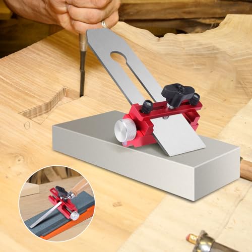 SLIIMU Honing Guide Tool, Aluminum Alloy Honing Guide for Chisels and Planes, Chisel Sharpening Jig for Woodworking, Fits Chisels or Planer Blades 0 to 2.6"