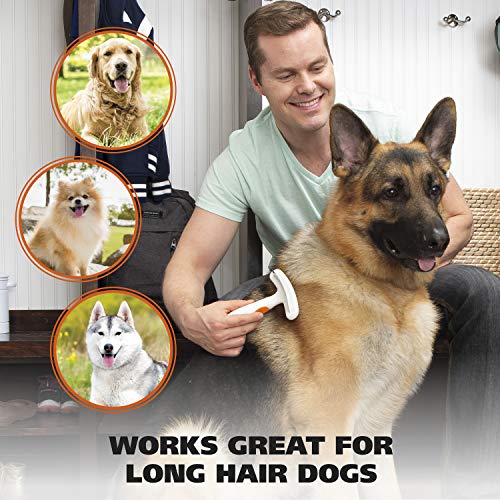 Wahl 2-in-1 Combination Double Row Pet Rake with Hair Shedding Blade for Dog or Cat Fur by The Brand Used by Professionals – Model 858424
