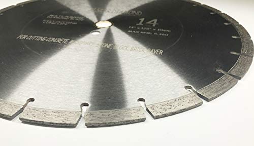 ALSKAR DIAMOND USA ADLSS 14 inch Dry or Wet Cutting General Purpose Segmented High Speed Diamond Saw Blades for Concrete Stone Brick Masonry (14")