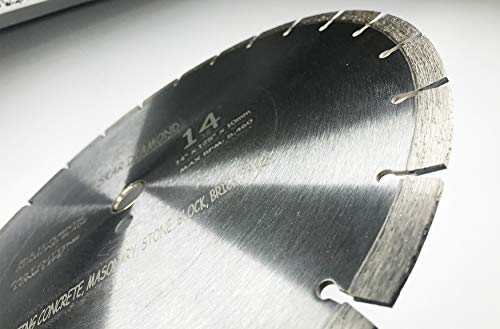ALSKAR DIAMOND USA ADLSS 14 inch Dry or Wet Cutting General Purpose Segmented High Speed Diamond Saw Blades for Concrete Stone Brick Masonry (14")