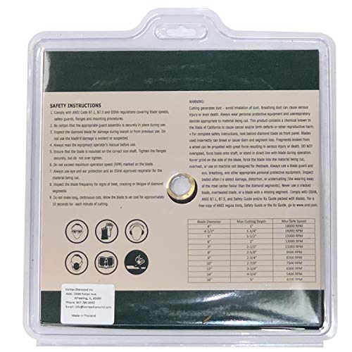 ALSKAR DIAMOND USA ADLSS 14 inch Dry or Wet Cutting General Purpose Segmented High Speed Diamond Saw Blades for Concrete Stone Brick Masonry (14")