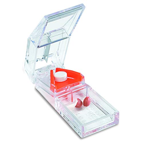 Apex Deluxe Pill Splitter - Pill Splitter with Retracting Blade Guard - for Cutting Small Pills or Large Pills in Half