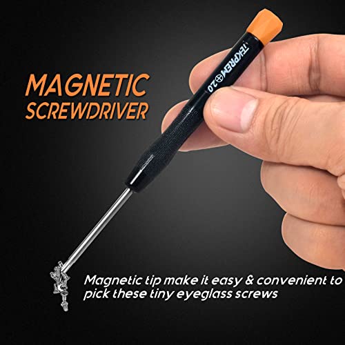 TEKPREM Eyeglass Repair Tool Kit with Magnetic Screwdriver