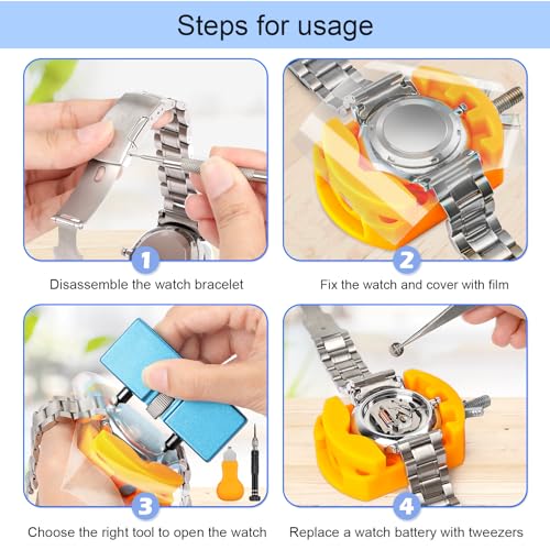 Watch Repair Tool Kit - Battery Replacement, Band, Case