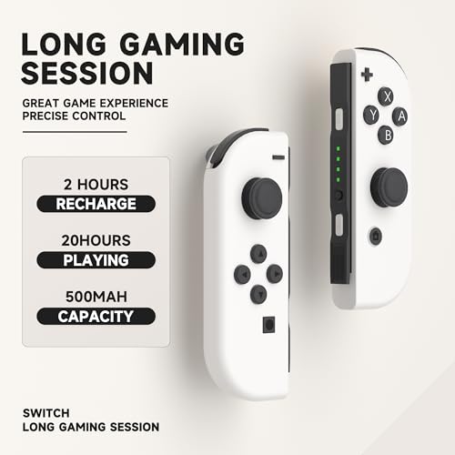 Joy Cons for Switch Controller, Wireless Replacement Controller for Switch Joycons, Left and Right Switch Joycon Controller Support Dual Vibration/Wake-up/Screenshot.