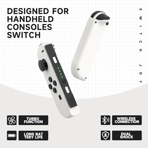 Joy Cons for Switch Controller, Wireless Replacement Controller for Switch Joycons, Left and Right Switch Joycon Controller Support Dual Vibration/Wake-up/Screenshot.