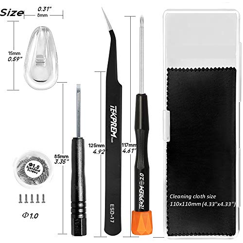 TEKPREM Eyeglasses Nose Pads Repair Kit with Accessories