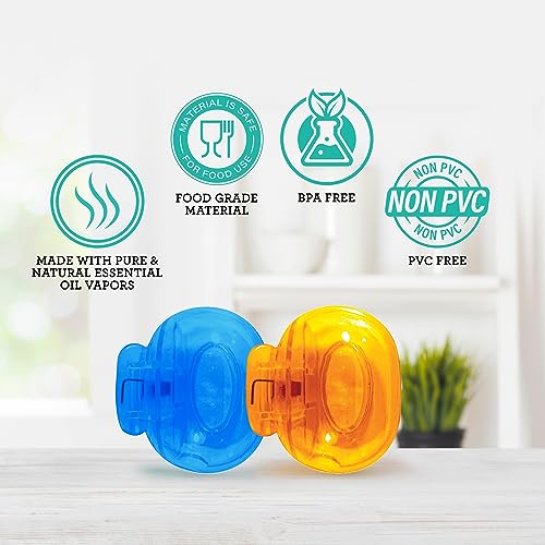 GuruNanda Brush Pods (1 Pack) - Toothbrush Head Cover for Manual & Electric Brushes - Clip-On Plastic Toothbrush Protector with Natural Essential Oil Vapors - Colors Varies, 13-33-001-08388-24