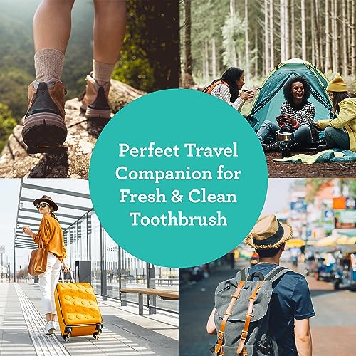 GuruNanda Brush Pods (1 Pack) - Toothbrush Head Cover for Manual & Electric Brushes - Clip-On Plastic Toothbrush Protector with Natural Essential Oil Vapors - Colors Varies, 13-33-001-08388-24
