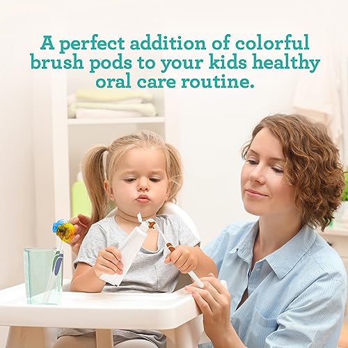 GuruNanda Brush Pods (1 Pack) - Toothbrush Head Cover for Manual & Electric Brushes - Clip-On Plastic Toothbrush Protector with Natural Essential Oil Vapors - Colors Varies, 13-33-001-08388-24