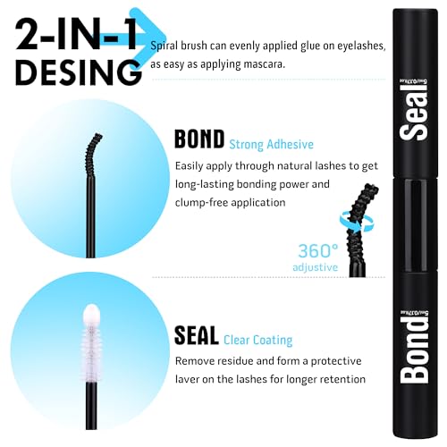 Geeneiya Fluffy Lash Extension Kit Cluster Eyelash Extension Kit Clusters Individual Lashes Kit with Lash Bond and Seal Glue, Lash Remover, Lash Applicator, User Manual for Beginners(60P+80P, 280Pcs)