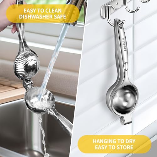 Rekix Lemon Squeezer, Heavy Duty Lemon Juicer, Lime Squeezer, Manual Citrus Press, Orange Juicer Handheld, Hand Press Fruit Juicer, Exprimidor De Limones