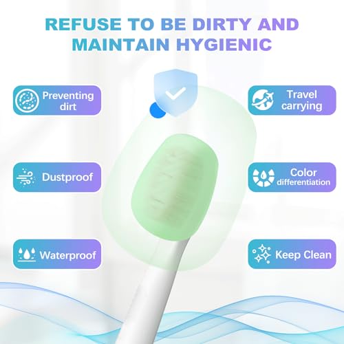 Lapfoon 6 Packs Toothbrush Covers, Silicone Toothbrush Covers Caps for Electric Toothbrush Replacement Heads & Manual Toothbrush