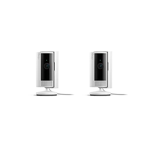 Ring Indoor Cam (2nd Gen) | latest generation, 2023 release | 1080p HD Video & Color Night Vision, Two-Way Talk, and Manual Audio & Video Privacy Cover | 2-pack, White