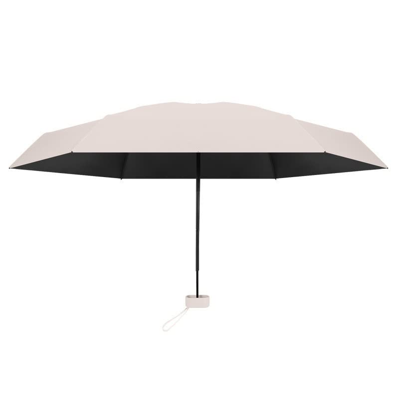 miliyadexin Multiple Color Options Mini Umbrella For Purse, Small Travel Umbrella Compact Mini Waterproof Umbrellas for Rain, Suitable for Women Purse and Pocket, Manual-Opening (Wutong Apricot)