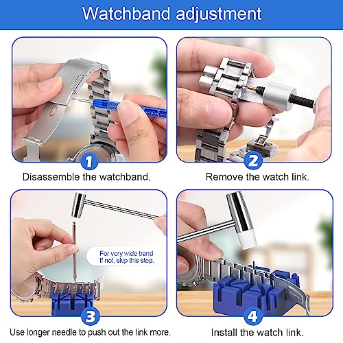 Watch Repair Kit for Battery Replacement, Link Removal & Opener