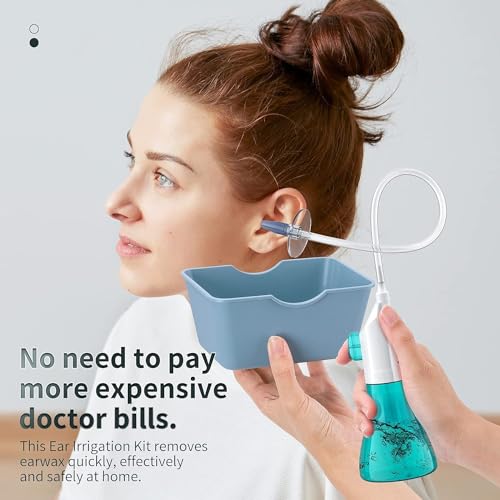 WEUANY Ear Wax Removal, Ear Cleaner, Earwax Removal Kit, Manual Ear Irrigation Flushing System, Ear Cleaning Kit, Safe and Effective to Clean Ear Built Up Wax