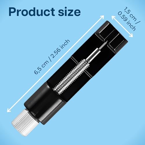 MMOBIEL Watch Link Removal Tool – Watch Band Repair Tool with 12 Extra Pins for Pin Removal & Watch Sizing – Repair Tool Kit – Metal Watch Bracelet Replacement – incl. Push Pin, Cleaning Cloth, Manual