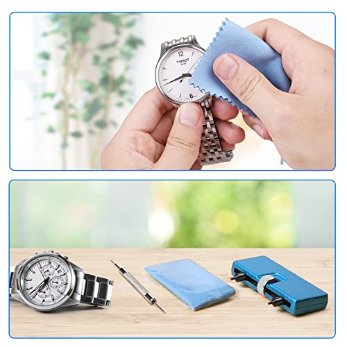 JOREST Watch Battery Replacement Kit, Watch Back Remover for Rotate Open Watch Cover, Watch Opening Tool, Watch Strap Removal, Watch Case Opener with Anti-scratch film, Spring Bar, Instruction Manual