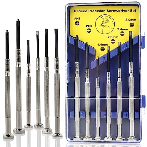 6 Piece Precision Screwdriver Set for Eyeglass and Electronics