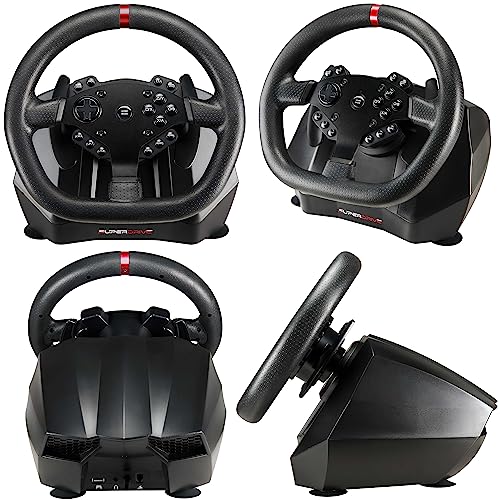 Superdrive - GS950-X 900° steering wheel with manual shifter, 3 pedals and paddle shifters for Xbox Serie X/S, PS4, Xbox One (programmable)