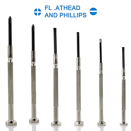 6 Piece Precision Screwdriver Set for Eyeglass and Electronics