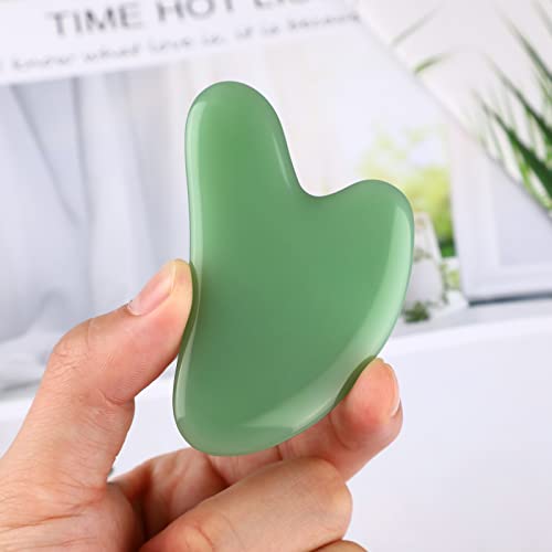 rosenice Gua Sha Facial Tools Guasha Tool Gua Sha Jade Stone Manual Massage Sticks for Jawline Sculpting and Puffiness Reducing for Face Body Relieve Muscle Tensions Reduce Festive Gifts