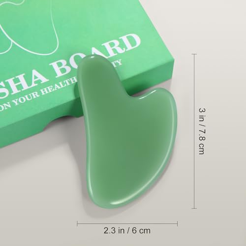 rosenice Gua Sha Facial Tools Guasha Tool Gua Sha Jade Stone Manual Massage Sticks for Jawline Sculpting and Puffiness Reducing for Face Body Relieve Muscle Tensions Reduce Festive Gifts