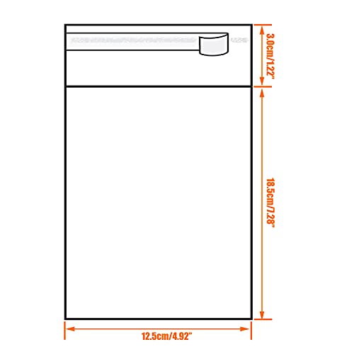 ASTONEY 100 PCS Plastic Sleeves for SNES N64 Pouch Instructions Booklet Case Resealable Protective Manual and Insert Bags