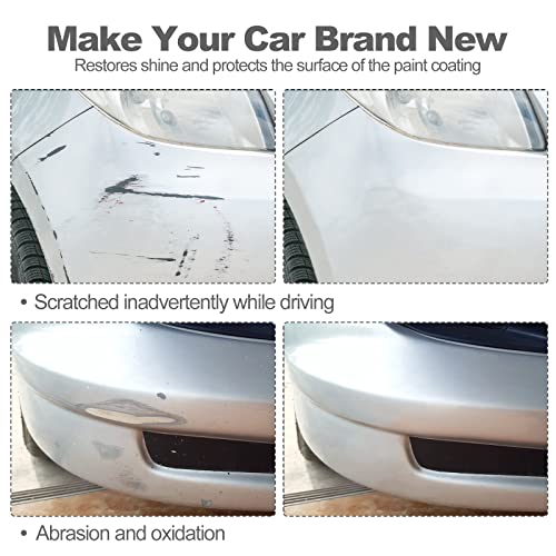 ALASMOYER 2 Pack Nano Sparkle Cloth for Car Scratches, Nano Magic Cloth Scratch Remover with Disposable Gloves, Easily Repair Paint Scratches and Water Spots, Gray