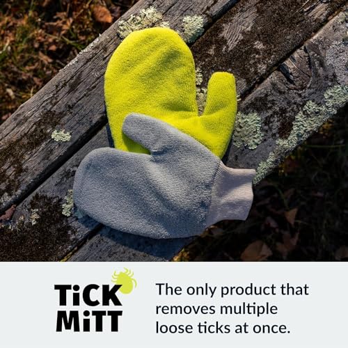 TiCK MiTT Yellow Tick Defense Glove - Protective Tool for Humans and Pets - Safely Handle Ticks with Ease - Durable, Comfortable, and Easy to Use Tick Management Glove