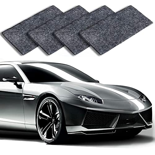 Nano Sparkle Cloth Car Scratches Remover 4 Pack, 2024 Upgrade Nano Sparkle Cloth For Car Scratch, Nano Magic Cloth with Disposable Gloves, Nano Cloth for Small and Medium Scratched on The Surface