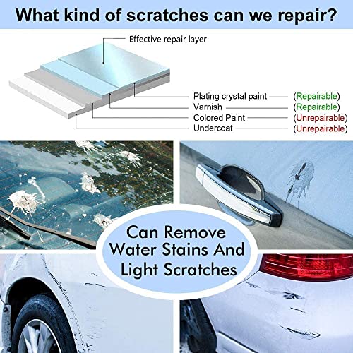 Nano Sparkle Cloth Car Scratches Remover 4 Pack, 2024 Upgrade Nano Sparkle Cloth For Car Scratch, Nano Magic Cloth with Disposable Gloves, Nano Cloth for Small and Medium Scratched on The Surface