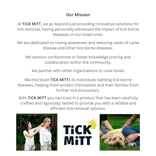 TiCK MiTT Yellow Tick Defense Glove - Protective Tool for Humans and Pets - Safely Handle Ticks with Ease - Durable, Comfortable, and Easy to Use Tick Management Glove