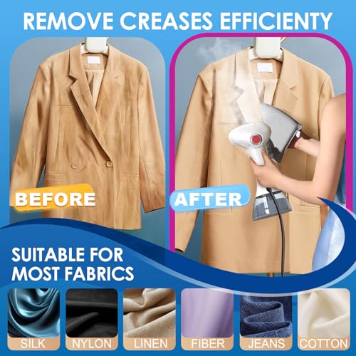 Steamer for Clothes, 1350W Fast Wrinkle Removal Handheld Clothes Steamer with Heat Resistant Glove, 30s Fast Heat-up and Easy to Use Portable Steamer with 380ml Large Tank Fabric Brush for Home Travel