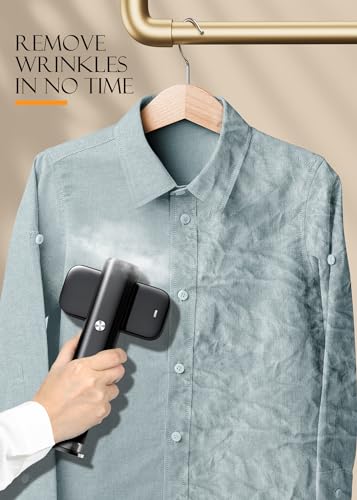 Steamer for Clothes, Portable Handheld Garment Steamer for Fabric Wrinkles Remover, 15s Fast Heat-up, 90ml Water Tank with Heat-Resistant Gloves, Convenient clothes steamer for Home, Office and Travel