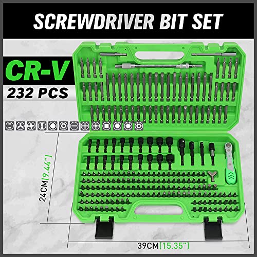 SWANLAKE 232PCS Ultimate Screwdriver Bit Set with Ratchet