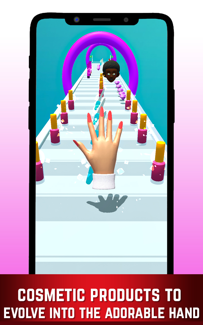 Hand Beauty Makeover Rush Fashion Glove Runner Evolution - Collect Cosmetic Items and Outfit to Make Hand Beautiful Running Game