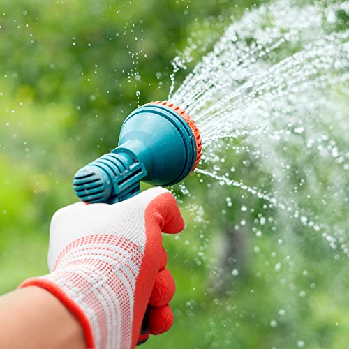 COOLJOB Gardening Gloves Best Gift for Women Ladies, 6 Pairs Breathable Rubber Coated Yard Garden Gloves, Outdoor Protective Work Gloves with Grip, Large, Red & Green
