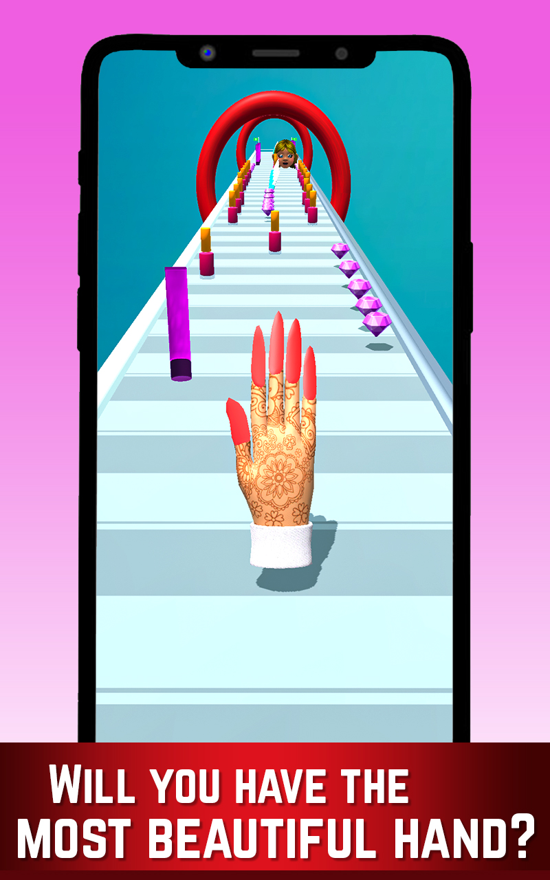 Hand Beauty Makeover Rush Fashion Glove Runner Evolution - Collect Cosmetic Items and Outfit to Make Hand Beautiful Running Game