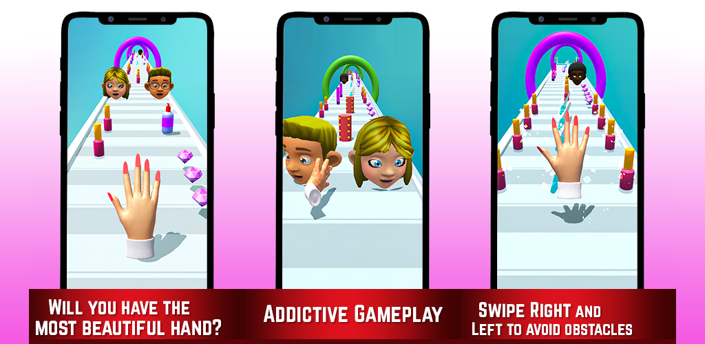 Hand Beauty Makeover Rush Fashion Glove Runner Evolution - Collect Cosmetic Items and Outfit to Make Hand Beautiful Running Game