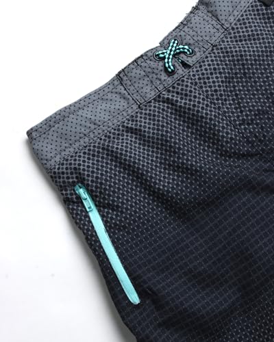 Body Glove Boys' Swim Trunks - UPF 50+ Quick-Dry Board Shorts Bathing Suit (Size: 8-18), Size 14-16, Black Grey Dots