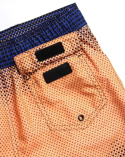 Body Glove Boys' Board Shorts – 2 Pack UPF 50+ Quick Dry Bathing Suit Swim Trunk (Size: 8-18), Size 10/12, Orange/Green Dots