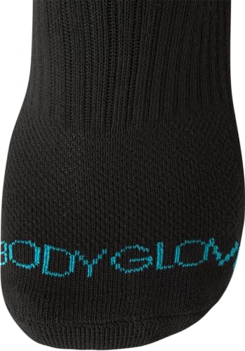 Body Glove Men's Socks - 12 Pack Performance Cushion Athletic No Show Ankle Socks - Low Cut Running Socks for Men, Size 6-12, Black/Grey