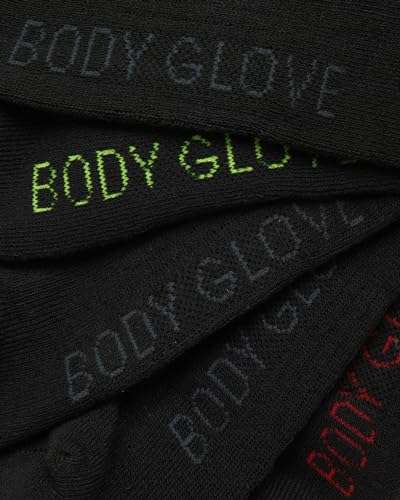 Body Glove Men's Socks - 10 Pack Performance Cushion Athletic Crew Socks - Crew Cut Running Socks for Men, Size Mens Shoe Size: 6-12, Black